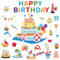 Birthday Cruise Door Magnets Decorations - 27PCS Happy Birthday Magnets for Cruise Door, Funny Reusable Refrigerator Magnetic Stickers, Cabin Ship Carnival Party Stateroom Office Car Accessories