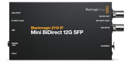 Blackmagic Design 2110 IP Mini BiDirect 12G SFP (BM-CONVNVIPF/IP/12GSFP)