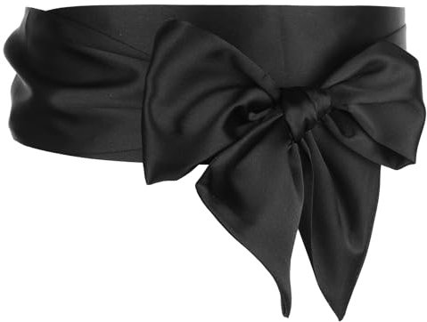 Psyqtsuary Satin Kleid Schärpengürtel Einstellbare Länge Schärpe Kleid Gürtel Trachtengürtel Damen Satinband Schärpe Braut-Taillengürtel Damengürtel mit Schleife, Bandgürtel für formell 10cm breit