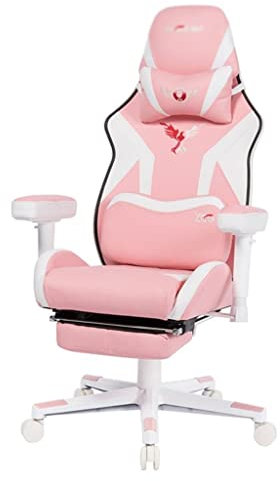 KFHJSNN Computerstuhl, Liege-, Hebe- und Drehtisch, ergonomischer Stuhl mit hoher Rückenlehne für PC-Gaming-Büro mit Abstandsfüßen Prosperous