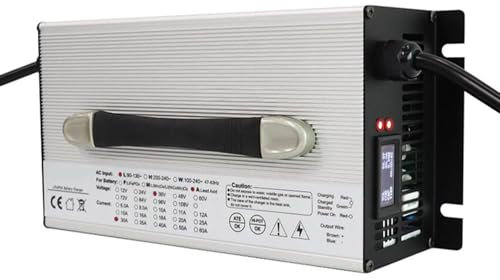 HYDTGZ Caricabatterie 36V 30A Caricabatterie per Carrelli Elevatori Elettrici Intelligenti con Spina Anderson da 50A/120A/175A/350A Display LCD per Carica di Mantenimento,120a