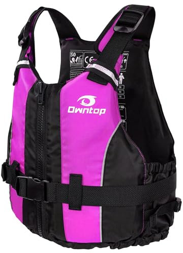 Owntop Chaleco de Ayuda a la Flotabilidad para Adultos, Chaleco de Flotación de Espuma con Bolsillo, Chaleco de Natación para Paddleboarding, Kayak, Sup, Pesca