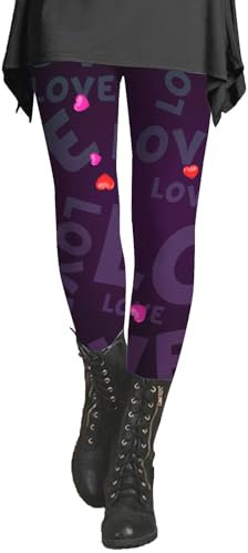 HOOUDO Sale Angebote Sale Angebote Valentinstag-Strumpfhose für Damen mit Herzen, rotes Herz, sexy Leggings, schmale Hose, gemustertes rotes Herz, sportliches süßes Herz Le Sale Angebote Bestellung