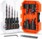 Matework Countersink Drill Bit Set, M2 Cobalt HSS Counter Sink Drill Bit for Wood, Adjustable Depth Drill Bit Set, 15PCS Wood Plug Cutter Drill Bit Set for Woodworking