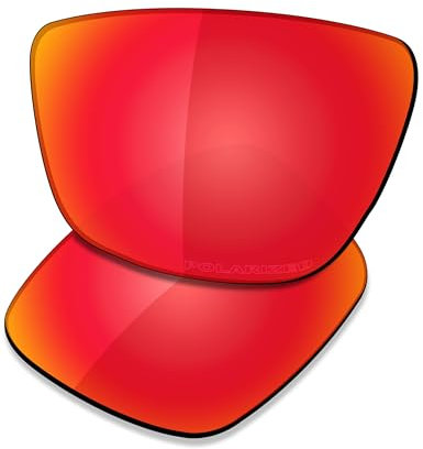 Saucer Premium Ersatzgläser für Oakley Sylas XL OO9448 Sonnenbrille, Feuerrot, polarisiert, Einheitsgröße