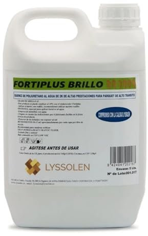 LYSSOLEN - Barniz de Poliuretano para Suelos de Madera al Agua de Un Componente - Protección y Durabilidad Superior - Resalta la Belleza Natural de la Madera (Mate, 5 Litros)