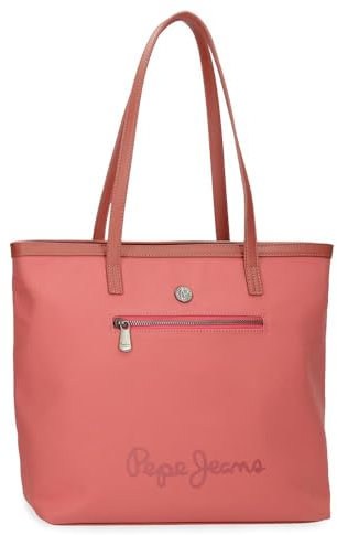 Pepe Jeans Corin Tragetasche 39,6 cm (15,6 Zoll), Rosa, 34 x 32 x 14 cm, Polyester und PU von Joumma Bags, Rosa, Talla única, Tragetasche