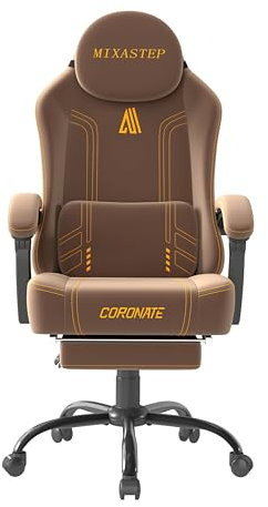 ROYALJOBO GAMING CHAIR for Adults, Ergonomic Gaming Chairs with Footrest and Lumbar Support, Reclining Gamer Chair with Large Size Seat, Adjustable Swivel Computer Chair for Office Gaming