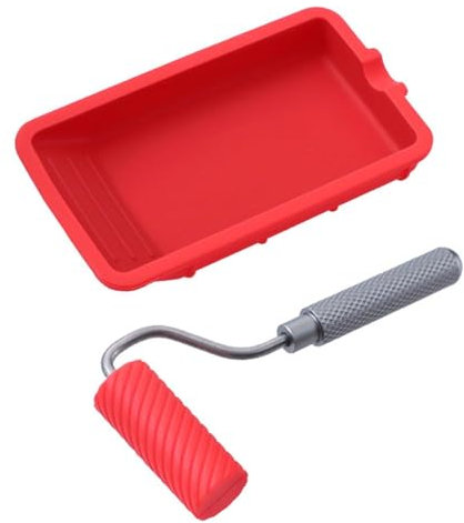 Silicone Glue Roller with Tray - Efficient Adhesive Applicator for Woodworking, Crafts, and Large Glue-Up Projects (Includes Roller & Tray)