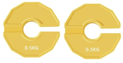 Fuhjythy 2PCS Gym Micro-Type Plates Dumbbell Fractional Weight Plate Rubber Fractional Weight Plates Plates Add-on Aperture 35mm 0.5KG