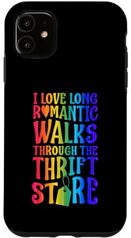 Me encantan los largos paseos románticos por la tienda de segunda mano Carcasa para iPhone 11