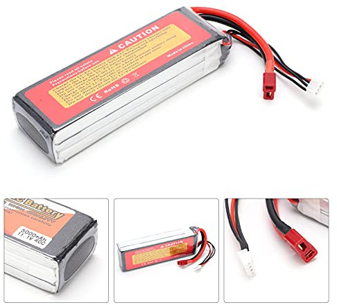 Haute Décharge 11.1V 5000mAH 3S 40C Batterie Lipo Pack pour Les Drones D'hélicoptère RC Car - Structure Stable - Heures de Travail à Long Terme