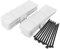 Milisten Lot de 10 Clôtures De Jardin en PVC Blanc