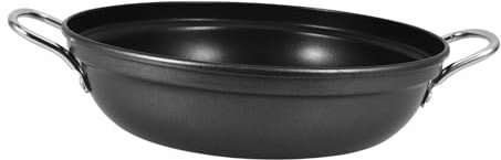 DINHEAROM Olla De Hierro Redonda Para Cocinar Wok De Metal Utensilios De Cocina Para Usar La Cocina Sartén De Hierro Para Cocinar Fideos