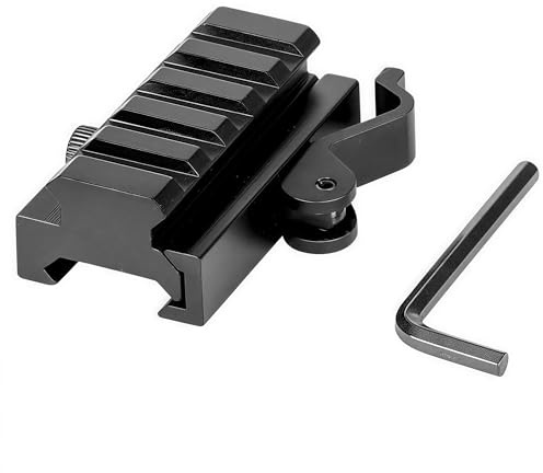 QD Picatinny-Schienen-Riser-Montage, 60 mm Länge, 20 mm Klemme, Aluminiumlegierung, 5 Schlitze, Schnellverschluss