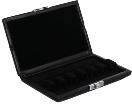 MOTHNUR PU Leder Bassoon Reed Case Aufbewahrungsbox mit Belüftung Filzfutter Ergonomischem Metallverschluss Tragbarer Reed Holder für Fagott Musiker