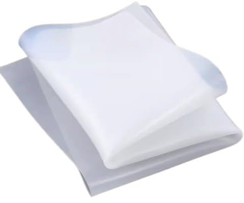 Joint en silicone transparent blanc 16 x 16 pouces - Feuille de caoutchouc de silicone translucide(1mm)