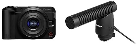 Canon EOS R50 V + RF-S 14-30mm + DM-E1 Externes Stereo-Richtmikrofon