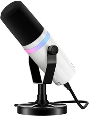 vexl 2026Keswo Microphone - XLR/USB Condenser Mic for Streaming, Gaming Recording (Silver)