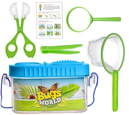 Fliegenfänger – Insektensammel-Set für | Transparenter Visualisierungskäfig, Lupenwerkzeugset, wissenschaftliche Aktivität im Freien, Camping, Hof, Zimmer