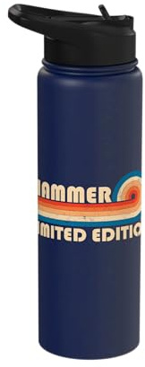 Hammer Retro 70s 80s Sunset Stripe Stainless Steel Insulated Water Bottle