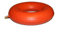 Sitzring Gummi aufblasbar- 40 cm Durchmesser - rot/orange - Sitzkissen gegen Beschwerden bei Dekubitus, Hämorrhoiden, Rückenschmerzen und zur Steißbein Entlastung