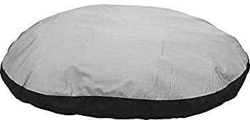 Karlie Kissen oval L: 60 cm B: 50 cm H: 8 cm grau-schwarz