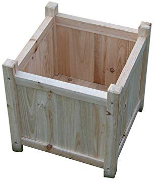 SET OF 2 Small Wooden Garden Planter or Plant Pot Cover for Indoor or Outdoor Use