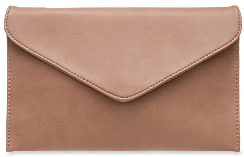 Caspar TA310 Damen Clutch, Farbe:altrosa, Accessoires:One Size