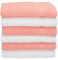 Betz 6 Stück Handtücher Palermo 100% Baumwolle Handtuch Set Farbe weiß und apricot