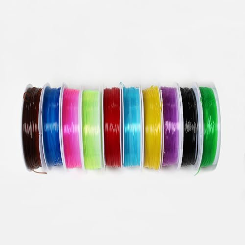 10 pz 0.8 mm Fly Tying Rib rotonda larve Nymph nervature Clear stretch Body Fly Tying linea filo materiali