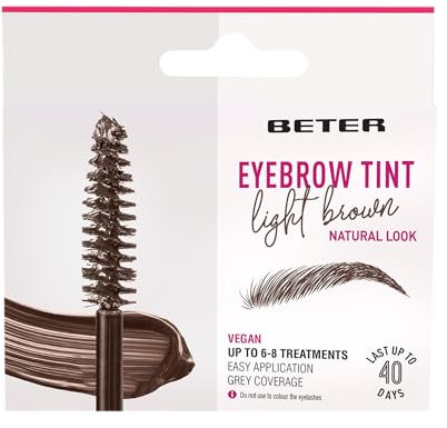 Beter - Lang anhaltendes Augenbrauenfärbeset, schnelle und einfache Anwendung, hellbraun, Augen- und Augenbrauen-Make-up