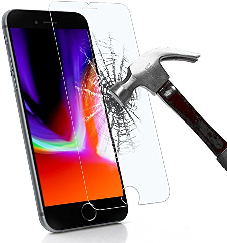 COPHONE® Verre trempé compatible avec iPhone 8 Plus (5,5 pouces), film de protection écran Premium Anti Chocs et Casse, Anti empreintes, bords arrondis,dureté max 9H Tempered glass 2,5d