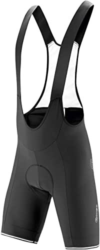 Gonso Sitivo Bib, Kurze Herren Träger-Radhose, Mit Sitivo Green Comfort Sitzpolster, Hohe Bewegungselastizität und Antirutsch-Silikon-Beingummi, Enganliegende Passform, Schwarz/Grün, Gr. S