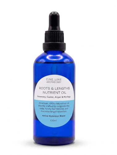 FINE LINE APOTHECARY Hair Oil 100ml – Rosemary, Castor & Argan Density Oil | 100% natural artisan scalp oil with rosemary, castor and argan. Promotes length retention, root vitality and fuller hair.