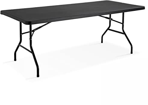 Rekkem Table d'appoint Noire pour réception 200 cm