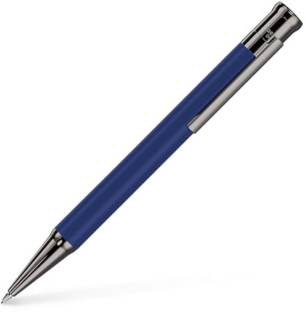 Otto Hutt 002-18829 - Druckbleistift Design 04 - Bleistift mit hochwertiger Beschichtung und glänzender Oberfläche in Kornblumenblau - mit 0,7 mm Minen und Radiergummi
