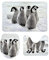 MyDaily 3-teiliges Badezimmerteppich-Set, Pinguine, rutschfest, WC-Deckelbezug + Badematte, Schwamm, Multi02, Einheitsgröße
