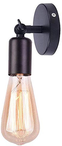 Chao Zan Wandleuchte, verstellbare Wandlampe aus Metall, 1-flammig, mit verstellbarem Lampenschirm, 1 x E27-Fassung, 40 Watt, Einfach/Stylische -Design,Keller/Treppenhaus/Schlafzimmer/Kinderzimmer