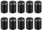 sourcing map 10St Potentiometerknopf Rändelwelle Aluminium Drehknopf Lautstärkeregler Schwarz 10mmx15mm 6mm Welle
