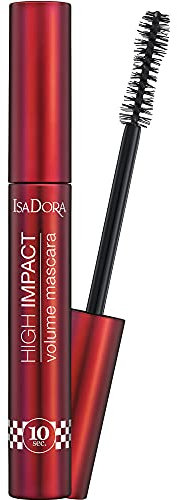 IsaDora High Impact Volume Mascara Black 30 Black Speed – Vegan Make-up für empfindliche Augen - Cruelty Free Make-up False Lash Effekt Volumen Mascara Wasserdicht – Schwarz 9 ml
