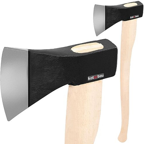 KOTARBAU Axt Geschmiedet 2.0 kg Gesamtlänge 792 mm mit Holz-Stiel Axt zum Holzspalten Spaltbeil Spalthammer HolzhackenBeil