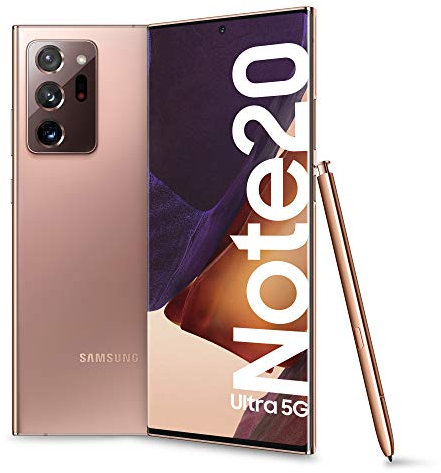 Samsung Galaxy Note 20 Ultra 5G Smartphone, 256GB, Dual-SIM, Mystic-Bronze - Frei für alle Netze (Generalüberholt)