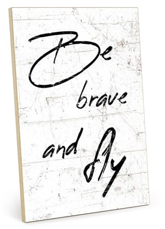 TypeStoff Holzschild mit Spruch – Freiheit – im Vintage-Look mit Zitat als Geschenk und Dekoration zum Thema Mut und Veränderung - HS-00753