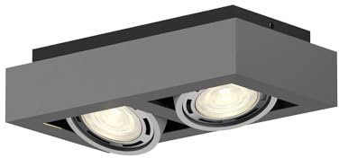 Arcchio Deckenlampe Ronka (Modern) in Schwarz aus Aluminium (2 flammig, GU10) - Deckenleuchte Lampe Wohnzimmerleuchte
