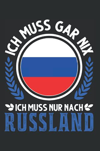 Russland Notizbuch: Russland Urlaub Russische Flagge / 6x9 Zoll / 120 gepunktete Seiten Seiten