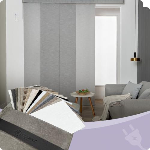 Graywind Sliding Panels Blackout Panel Track Blinds Shades for Patio Sliding Door, One Size (Fabric Samples)