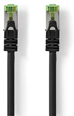 NEDIS CCGP85420BK100 Câble Cat 7 | PiMF | Fiche RJ45 | Fiche RJ45 | 100 m | Rond | LSZH | Noir | Sac en plastique