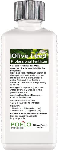 POFLO Olive Tree Liquid Fertilizer, Feed, Plant Food NPK for Olea europaea, Olea sylvestris (1000ml)