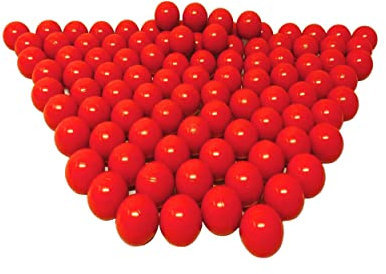100 Bio Bällebad Bälle aus nachwachsenden Zuckerrohrrohstoffen (8cm Ø, Rot 12)